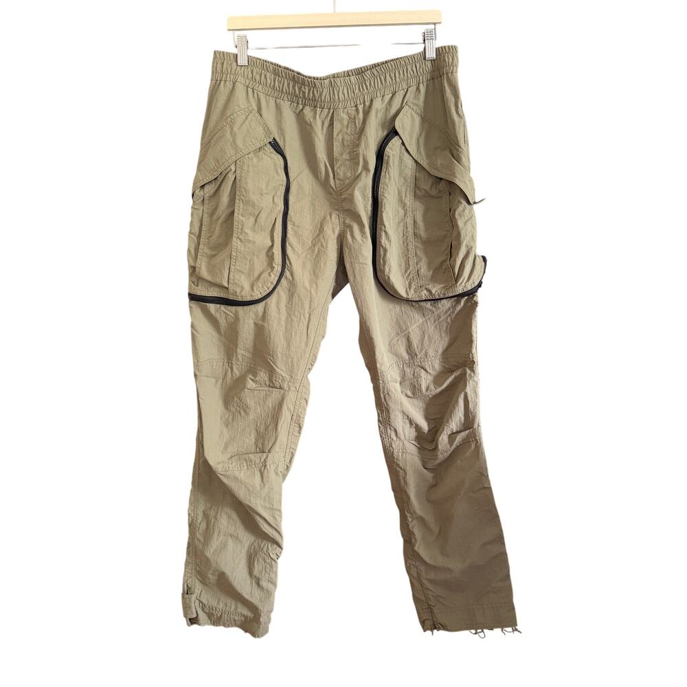 RICHIE LE RLC | Khaki Cargo Pants with Large zip pockets | Large